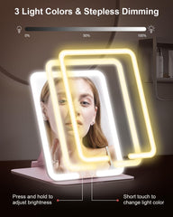 Gospire travel makeup mirror 10X magnifier for precise mascara and lash work.