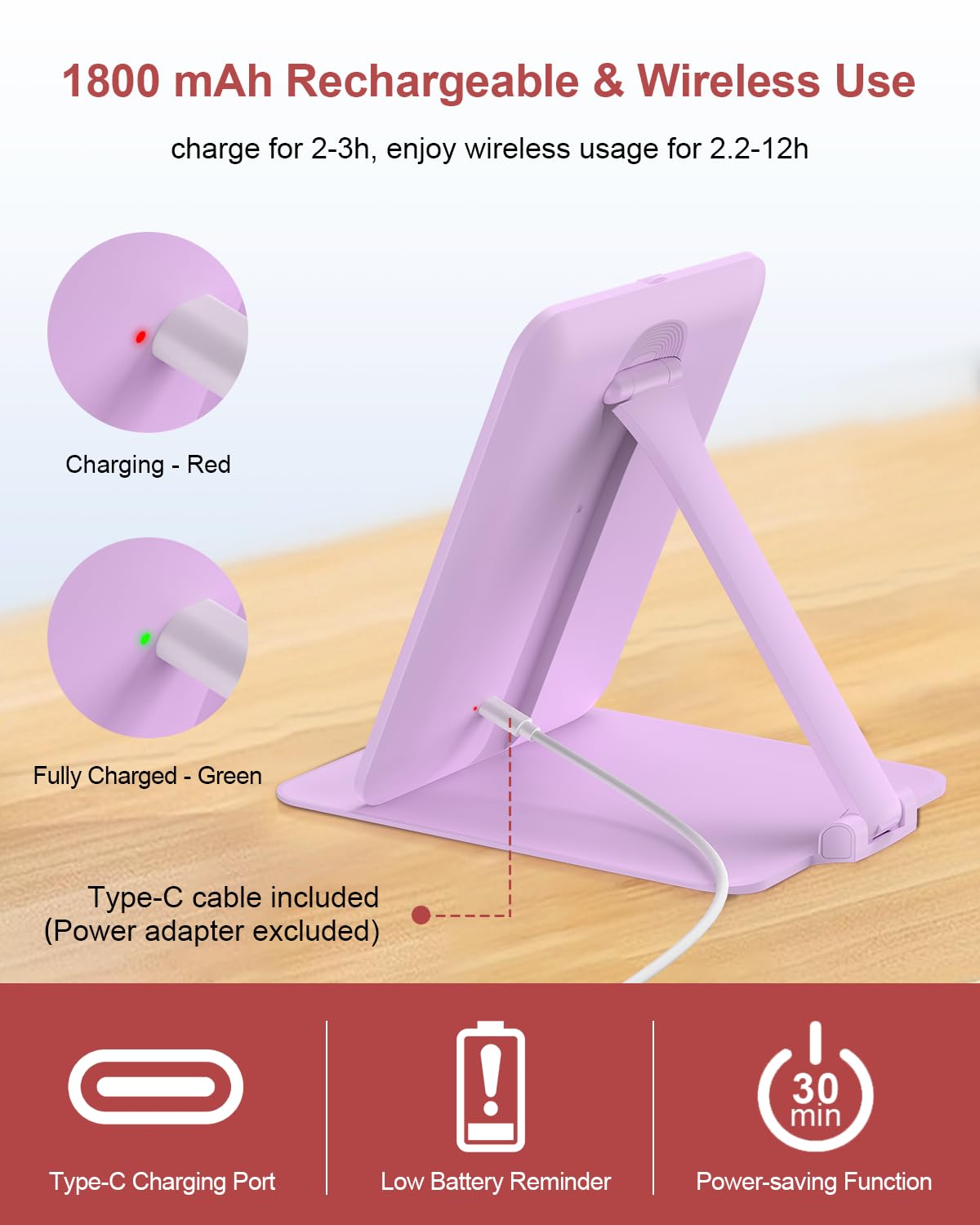 Gospire purple housing enhances stylish vanity appeal and personal gifting appeal.