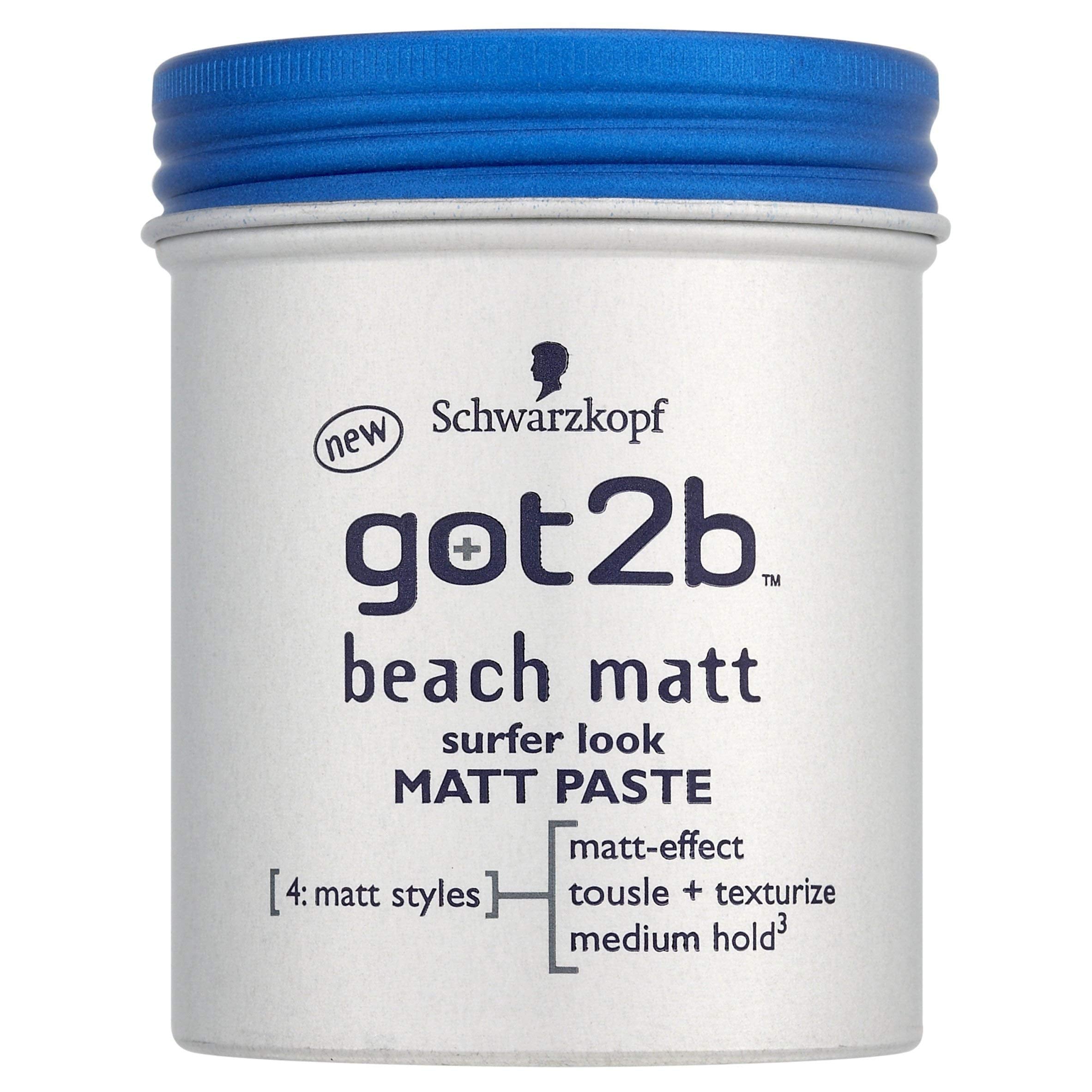 Got2B Beach Matt Surfer Look Matt Paste bottle for matte texture and medium hold.