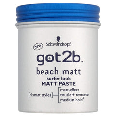 Got2B Beach Matt Surfer Look Matt Paste bottle for matte texture and medium hold.