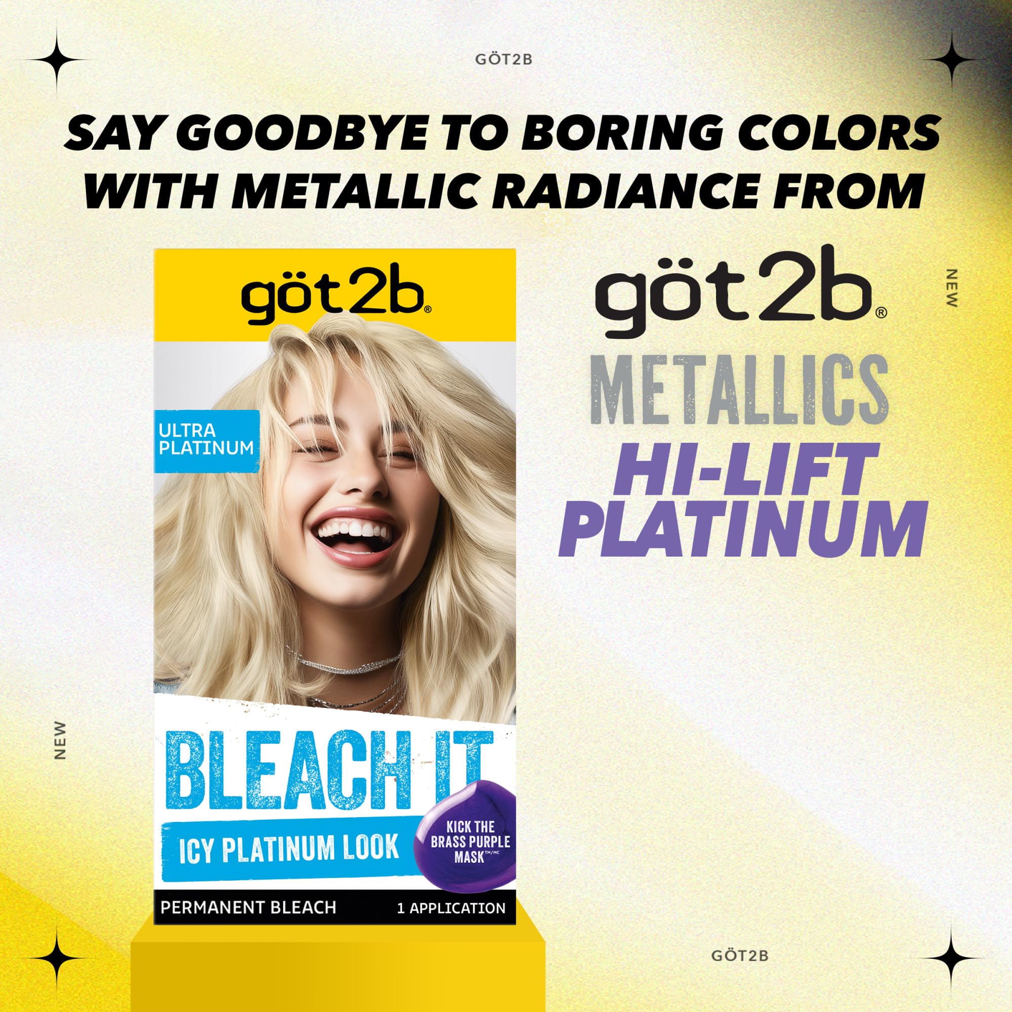 Got2b Bleach It purple mask final result for lasting cool tones.