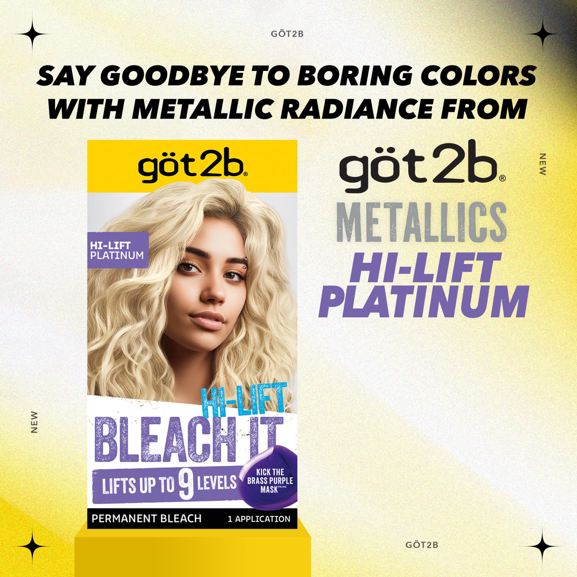 got2b Bleach It Hi-Lift Platinum final look ready-to-wear platinum finish