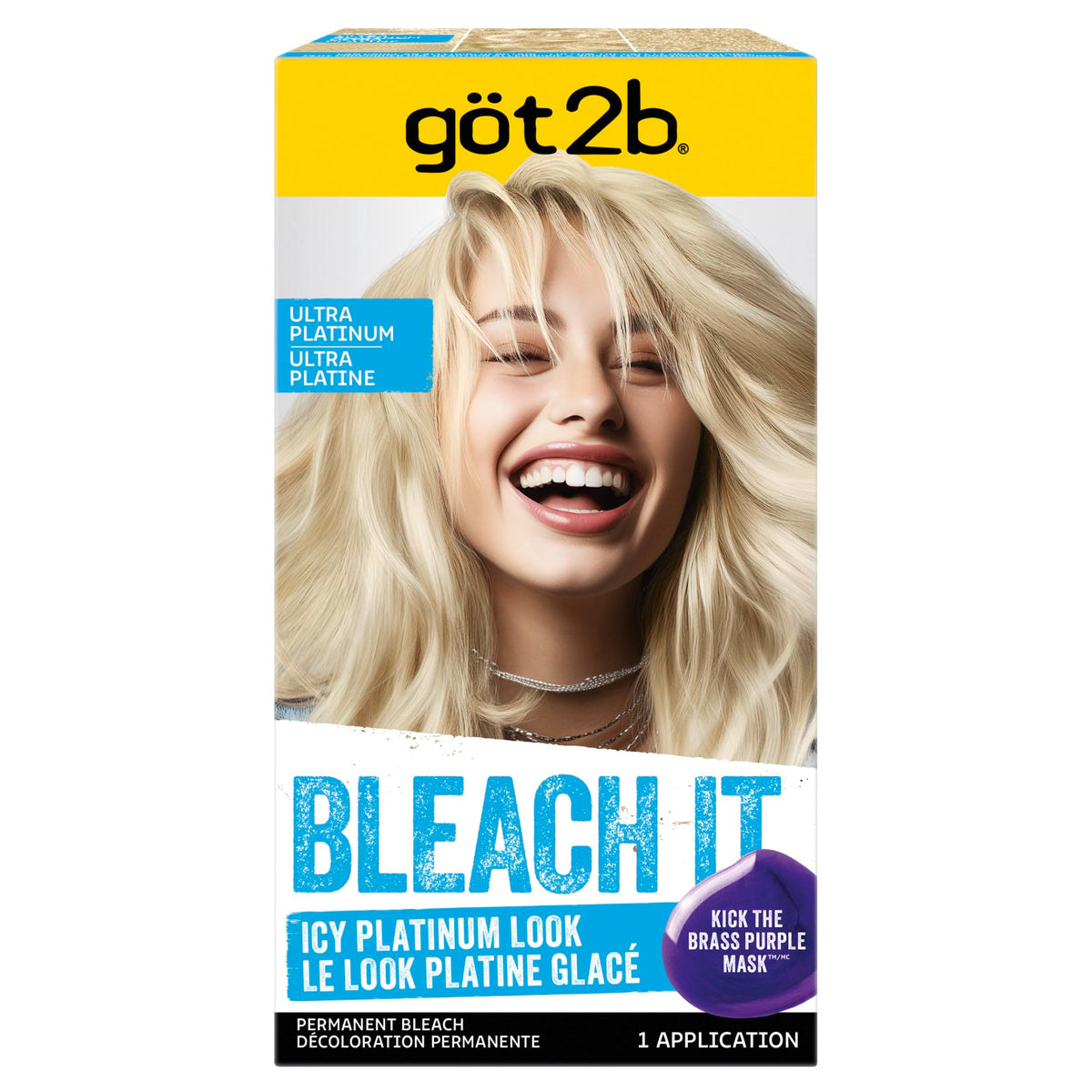 Got2b Bleach It kit front view showing all-in-one lightening essentials for at-home use.