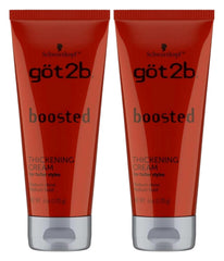 Got2B Boosted Thickening Cream tube front for fuller hair styling