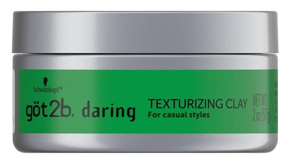 Got2B Daring Texturizing Clay pack-3 yields high hold for casual looks.