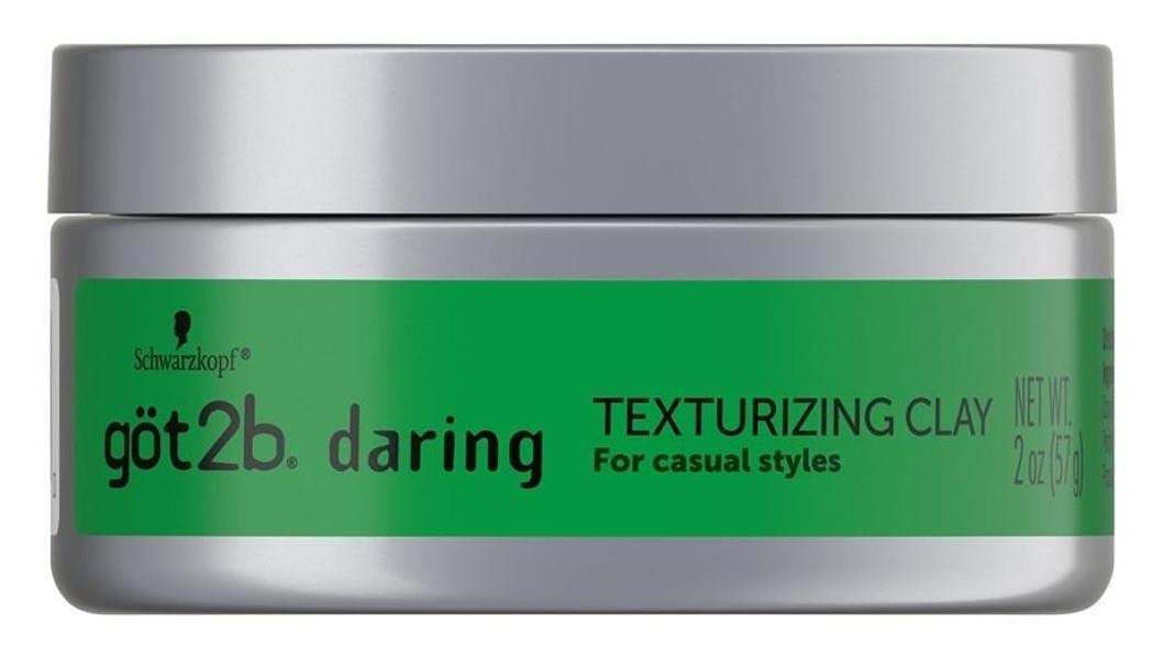 Got2B Daring Texturizing Clay pack-3 yields high hold for casual looks.