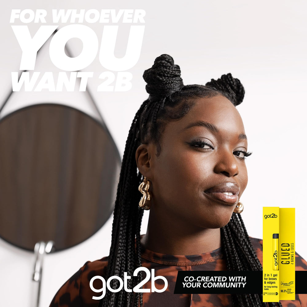 got2b Glued application tutorial shows quick, simple brow definition