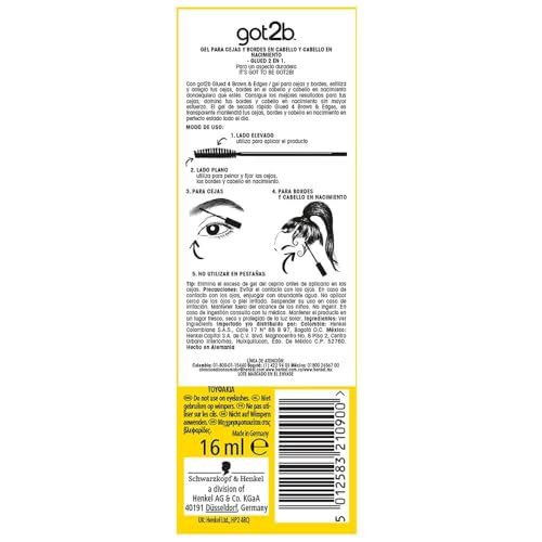got2b Glued brows-edges 72hr hold demonstrates durable, day-long control