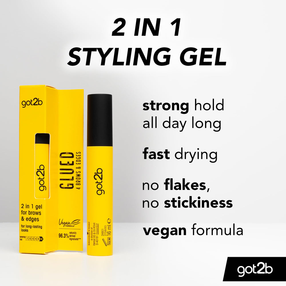 got2b Glued dual-fibre brush closeup highlights precise edge control