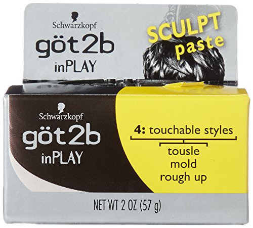 Got2B Inplay Hair Paste textured finish for tousled, stay-put looks.