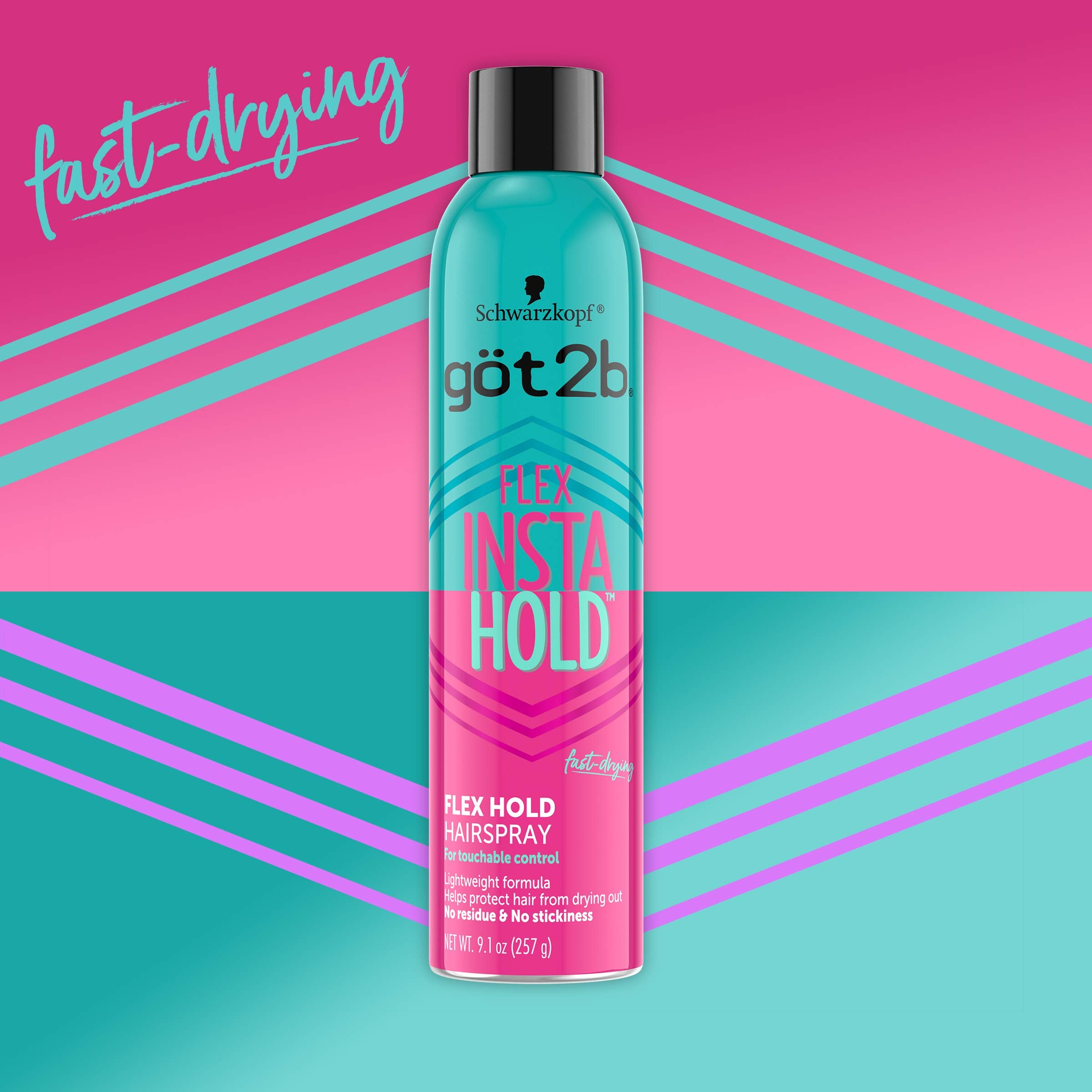 Got2B Insta Hold finished-style hair demonstrates long-lasting control.