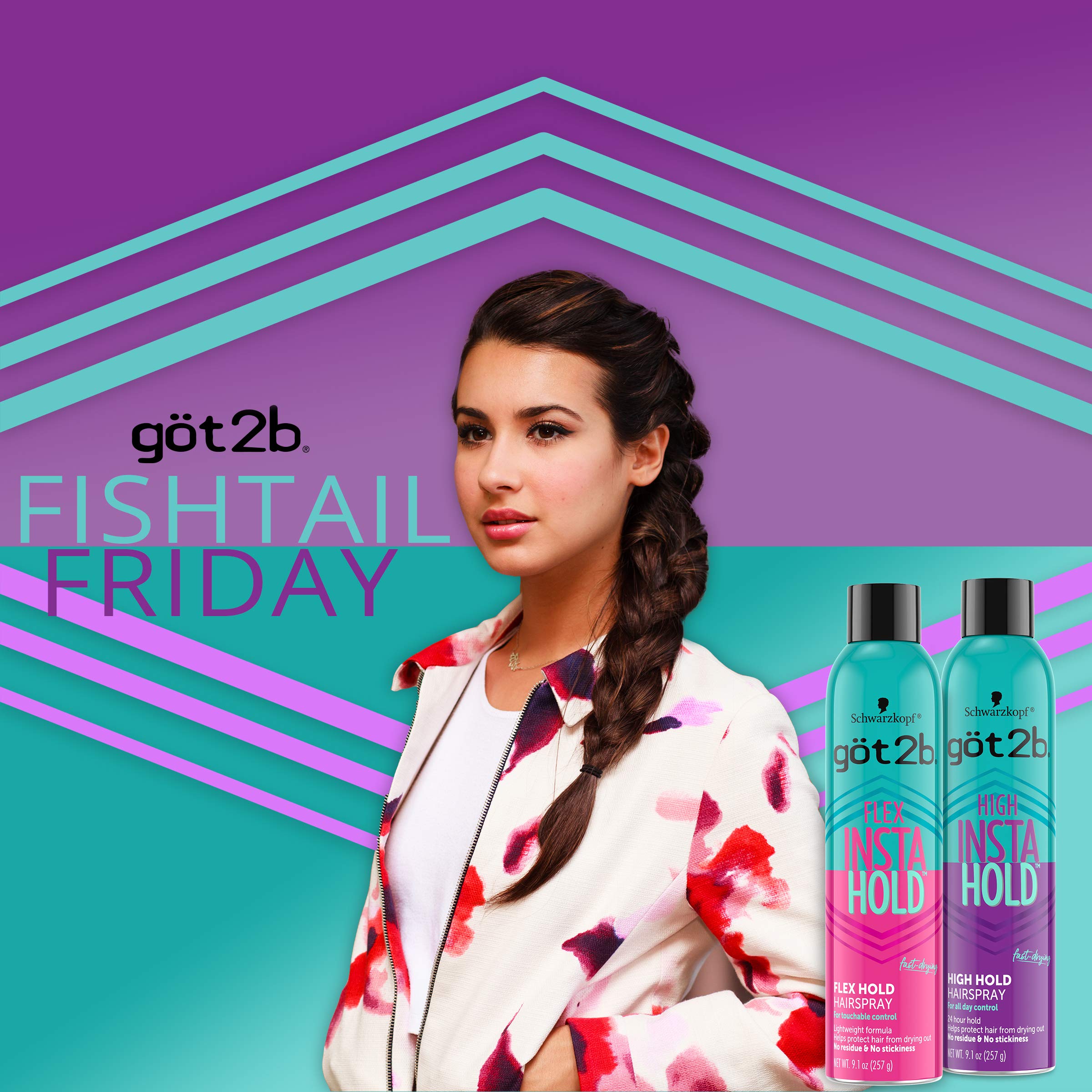 Got2B Insta Hold label emphasizes sulfate- and paraben-free, color-safe formula.