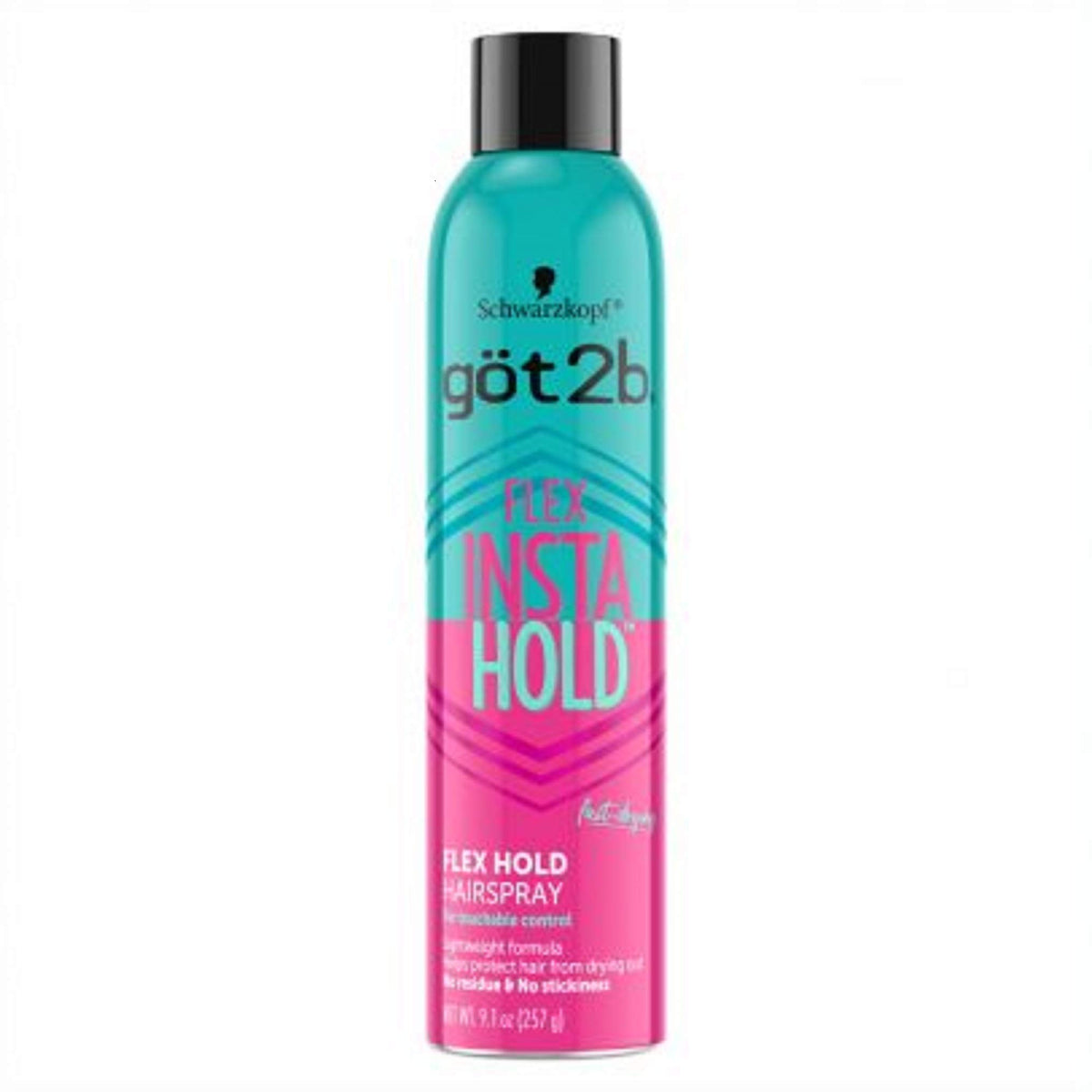 Got2B Insta Hold spray bottle front shows lightweight hold for touchable style.