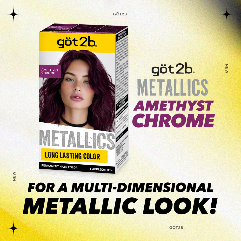 got2b metallics amethyst chrome gloss/shine close-up emphasizes metallic finish.