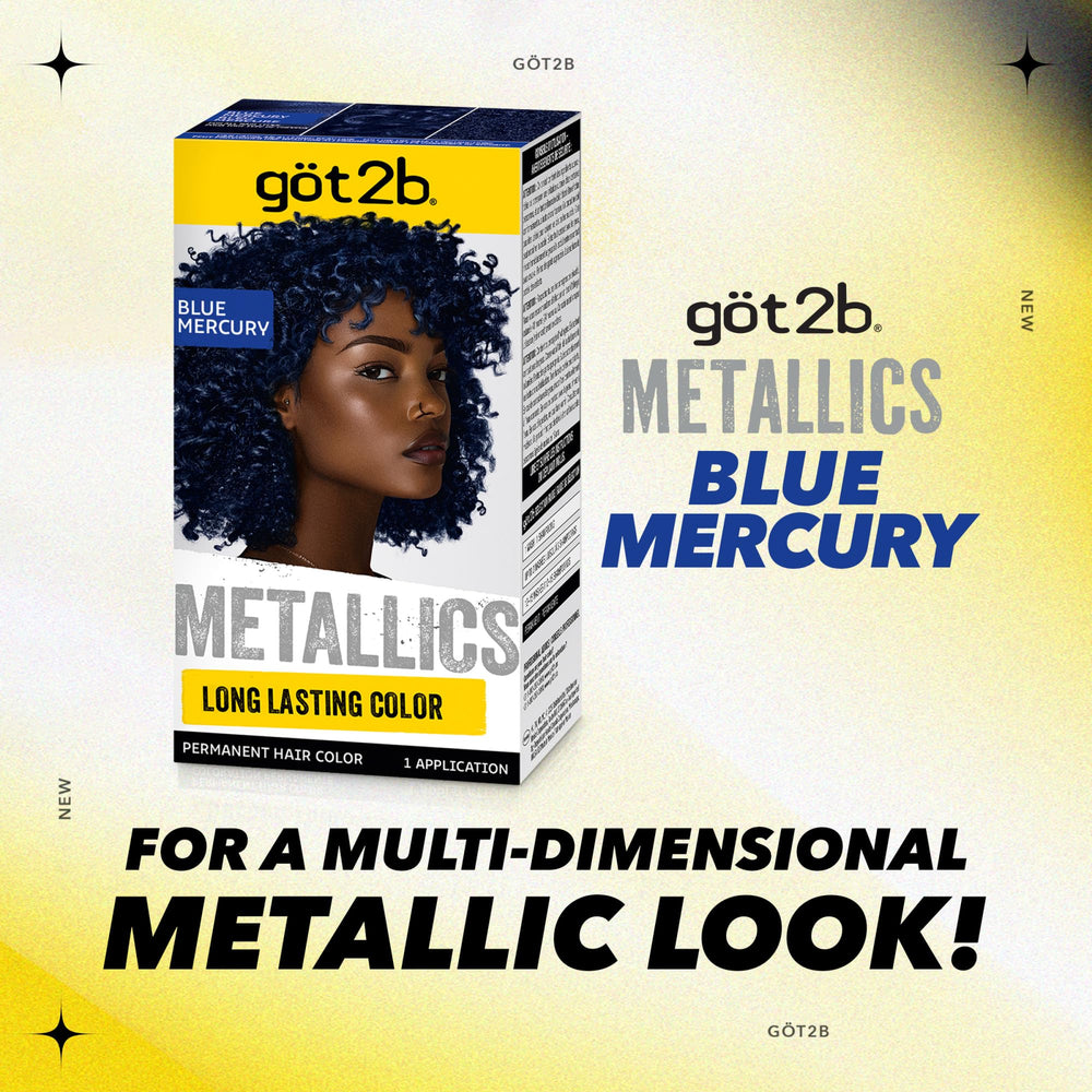 got2b Metallics Blue Mercury M67 application tray image illustrating easy mixing steps