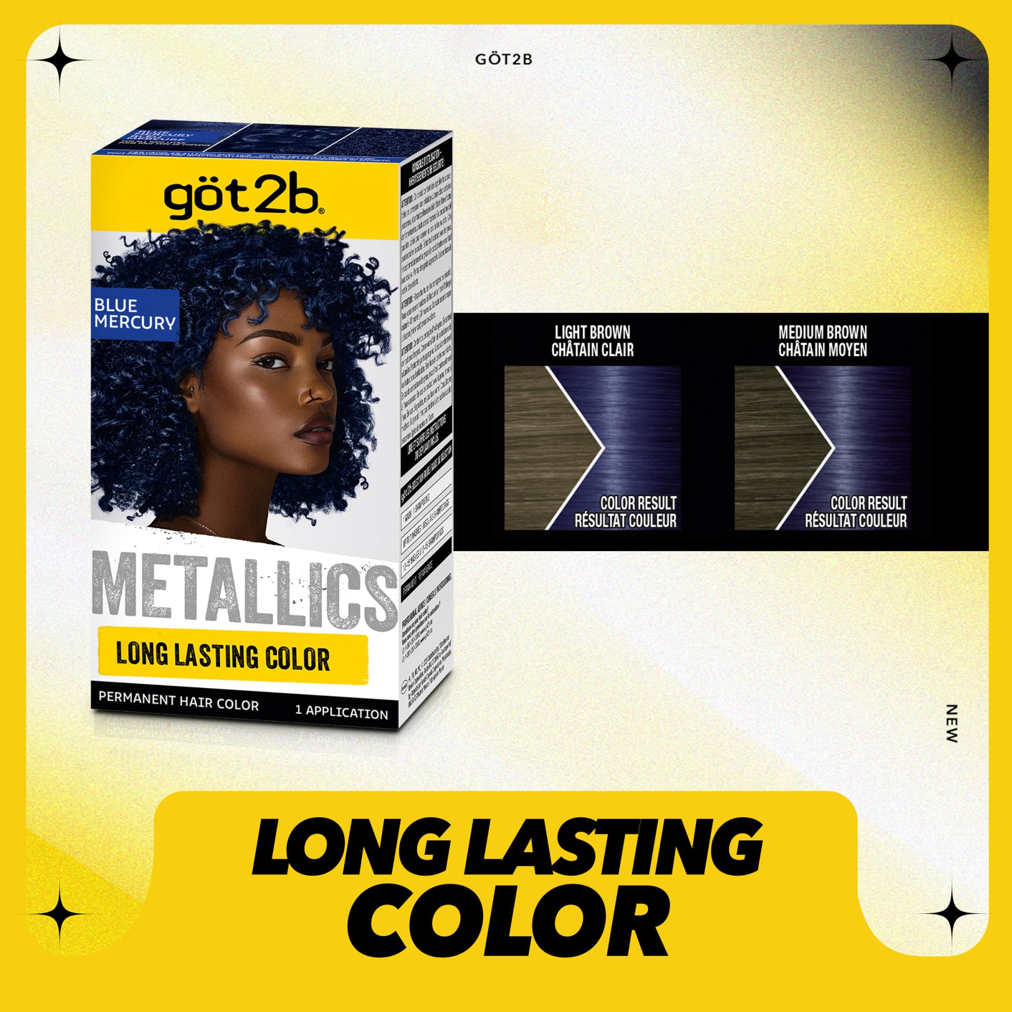 got2b Metallics Blue Mercury M67 developer and cream for smooth, even application