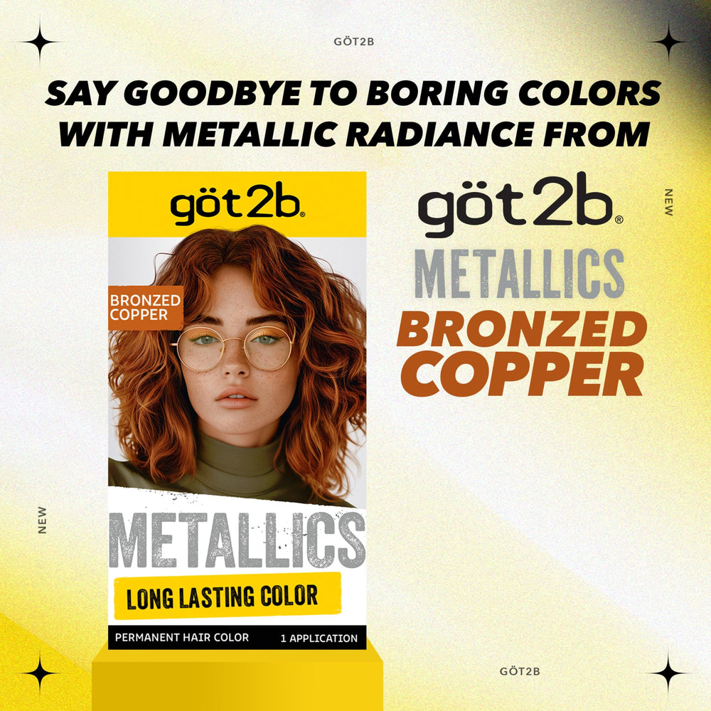 got2b Metallics Bronzed Copper final shine captures shimmering radiance and lasting vibrancy