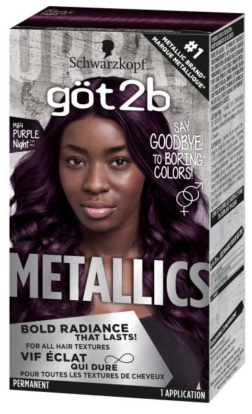 Contenido de la caja Got2b Metallics para coloración intensa y uniforme.
