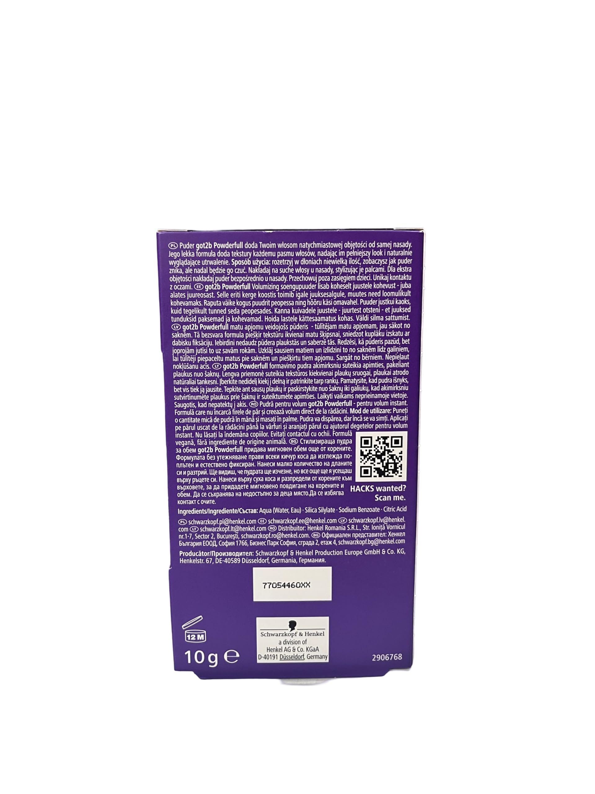 Got2B Powderful root lift and texture boost for fuller, defined hair.