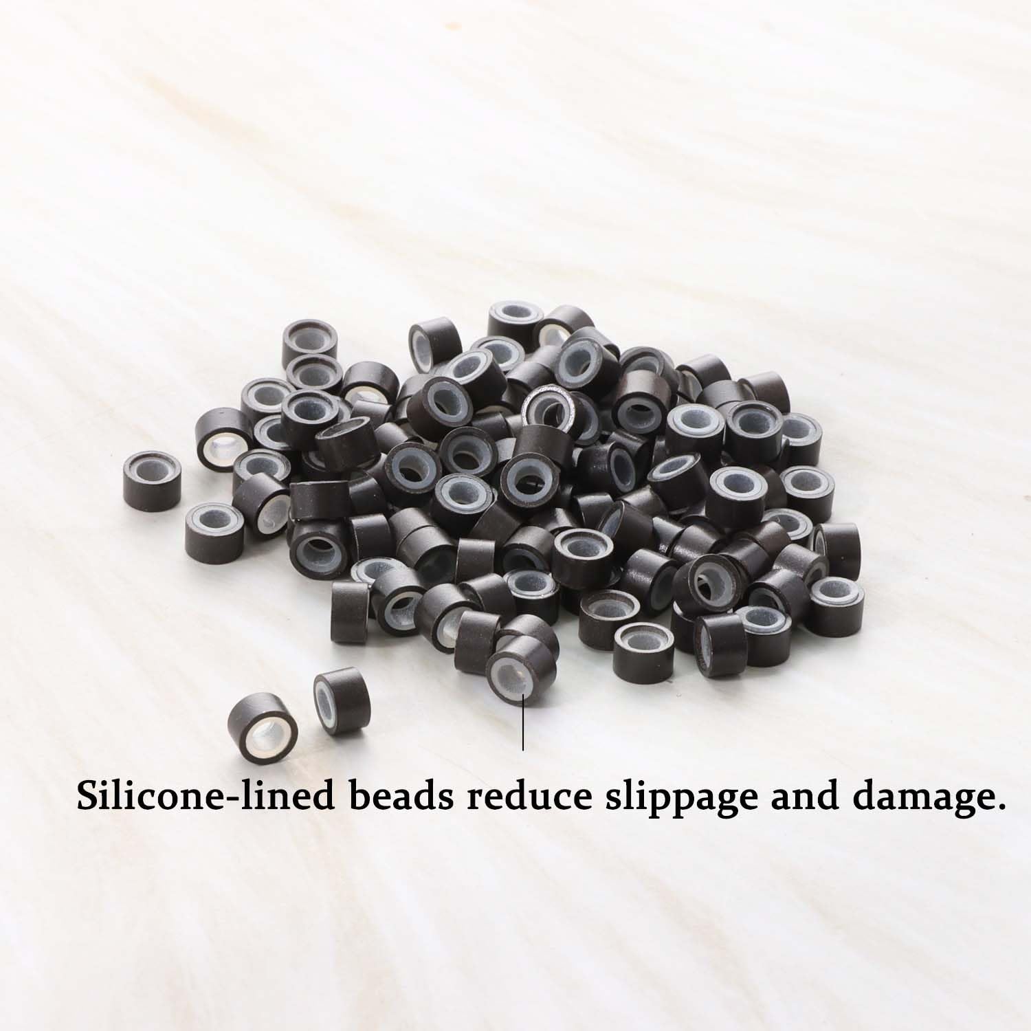 GOTDYA silicone-lined micro rings closeup for gentle durable application