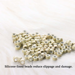GOTDYA silicone-lined micro rings close-up highlighting gentle grip