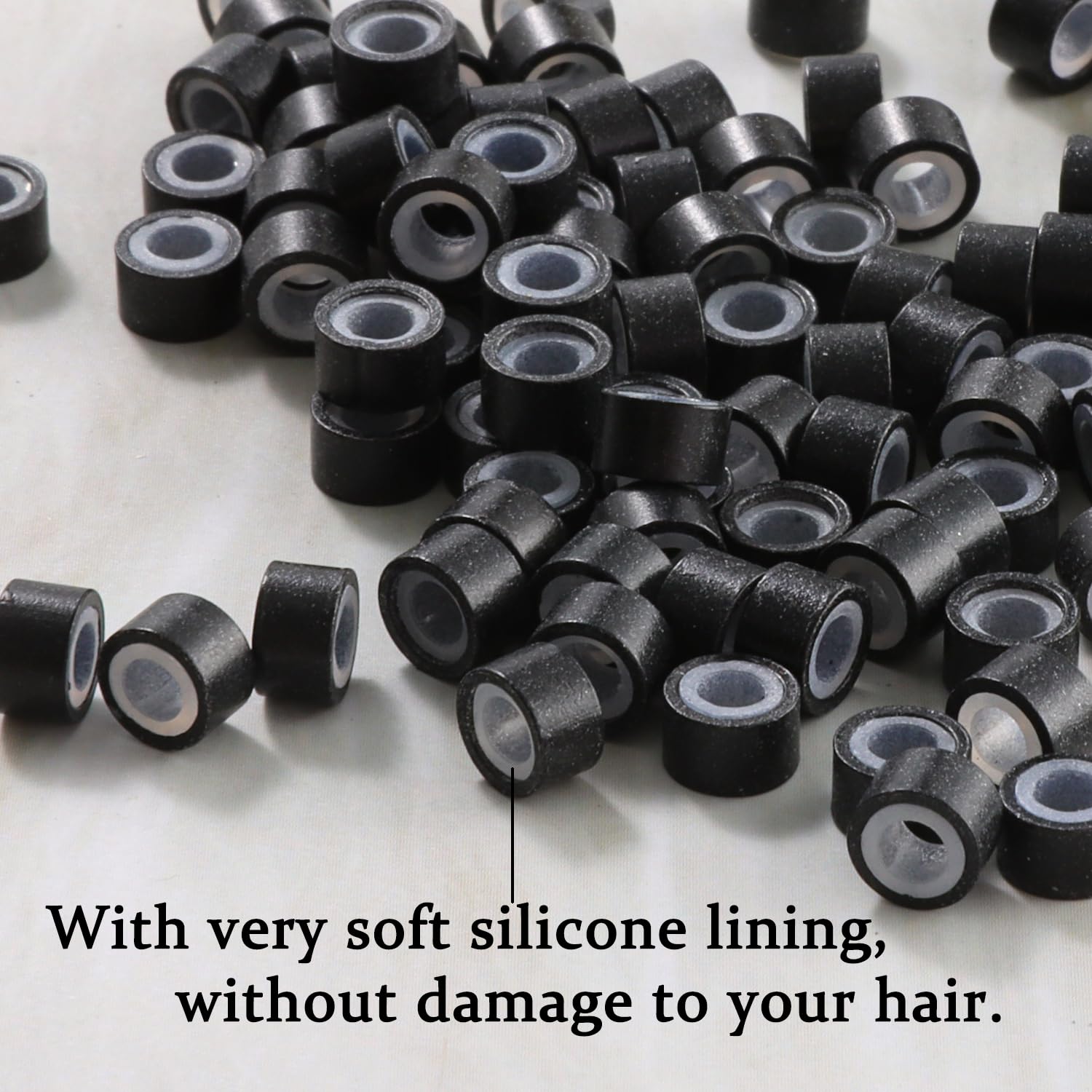 GOTDYA silicone-lined micro rings for comfortable, slip-resistant wear.