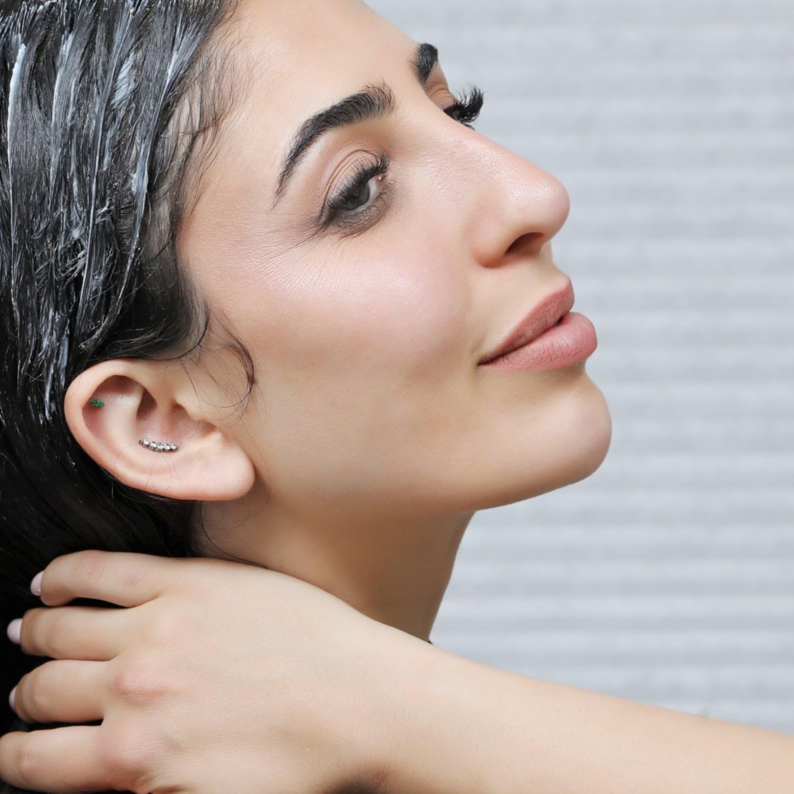 Gotukola Hair Mask color-safe label emphasizing sulfate-free formula for color-treated hair.