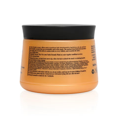 Gotukola Keratin Hair Mask frizz-control visual illustrating tame flyaways for sleek hair.
