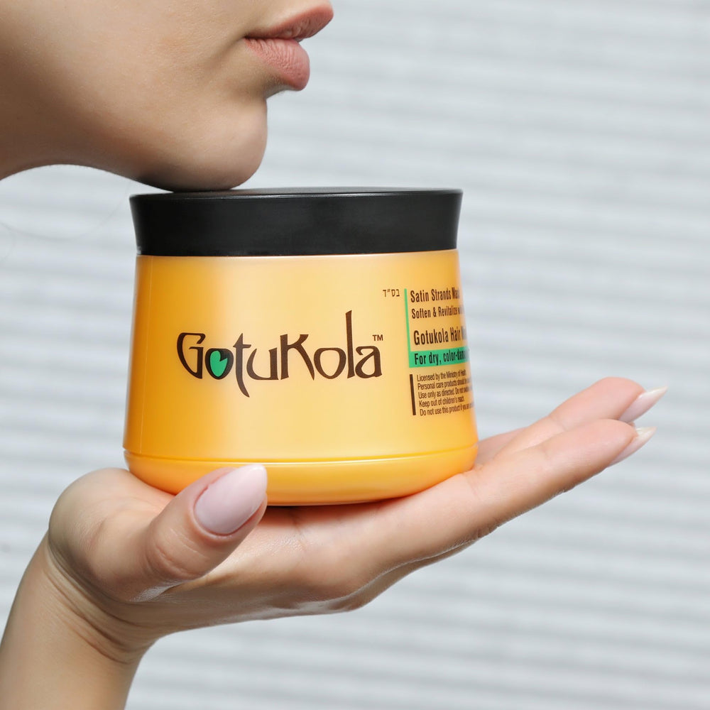 Gotukola Keratin Hair Mask cruelty-free and made in Israel badge underlines ethical appeal.