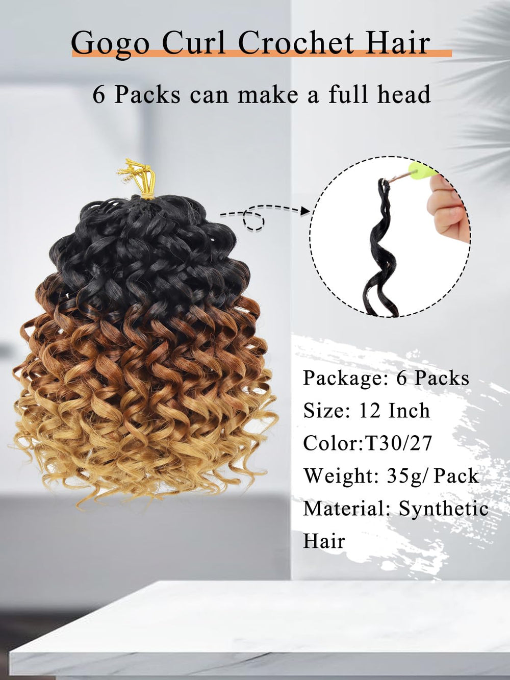Gowit Gogo Curl Deep Ocean Wave texture for lightweight wear.