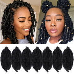 GOWIT Marley Hair 10inch black 7 packs ready for full-head installation and styling.