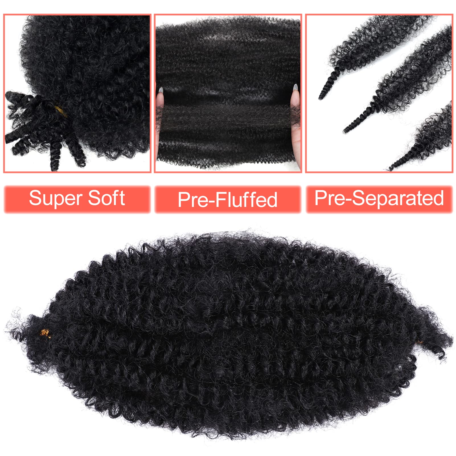GOWIT Marley Hair springy Afro twist in use for versatile protective styling.