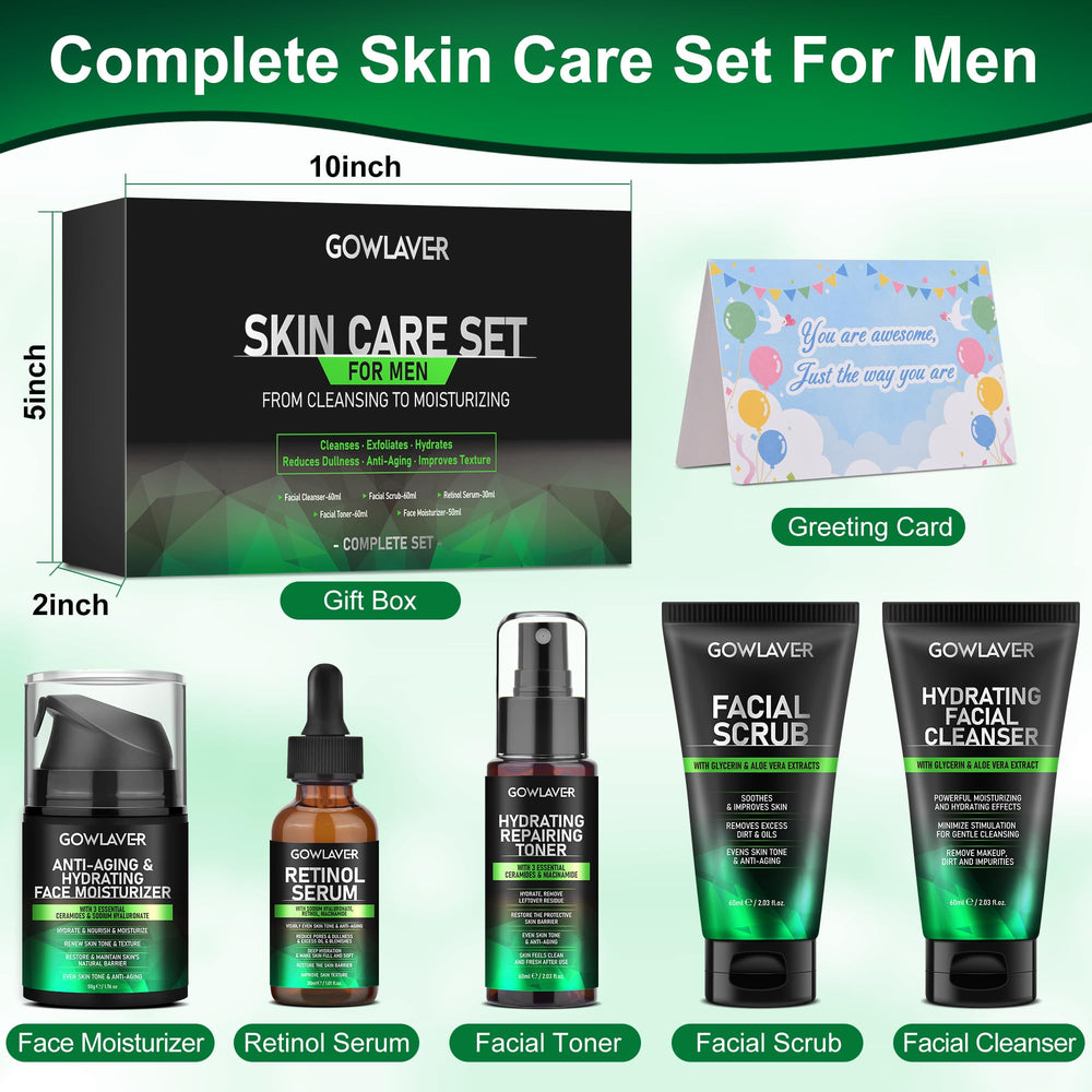GOWLAVER daily routine steps graphic showing easy, balanced skin routine.
