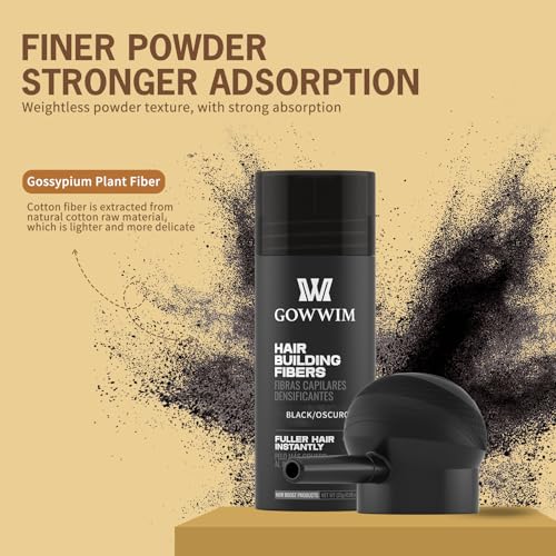 gowwim hair fibers hairline-thickening delivers subtle volume along the hairline.
