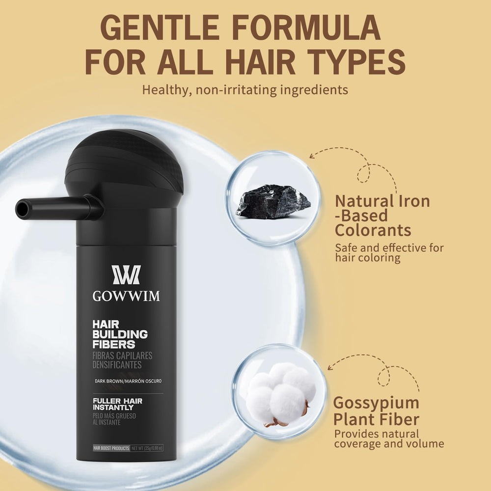gowwim hair fibers waterproof-hold keeps style through humidity and workouts.
