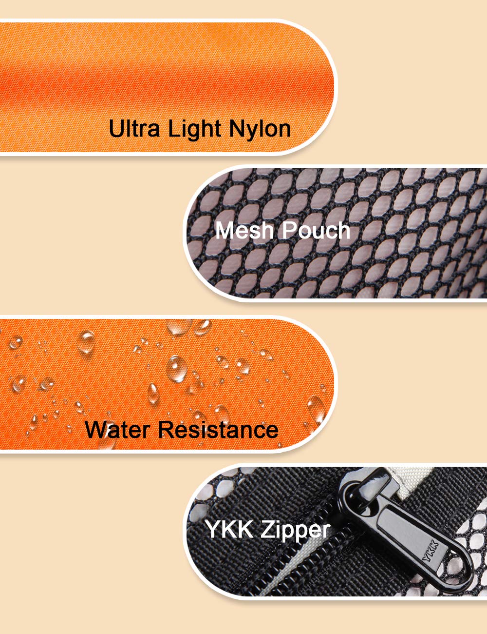 GOX multi-pocket design separates bottles, brushes, and small items for easy packing.