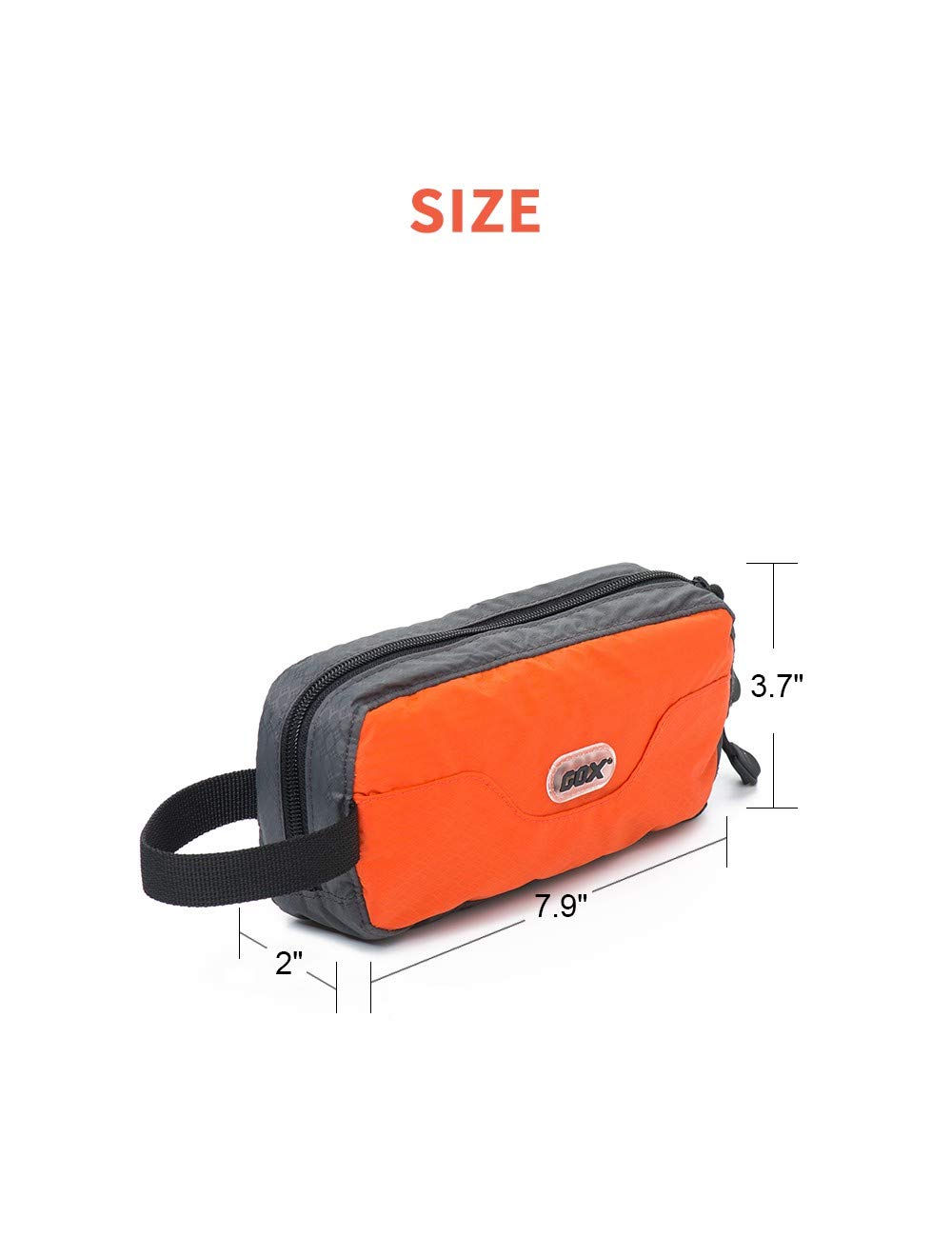 GOX toiletry bag interior pockets keep bottles organized and prevent spills.