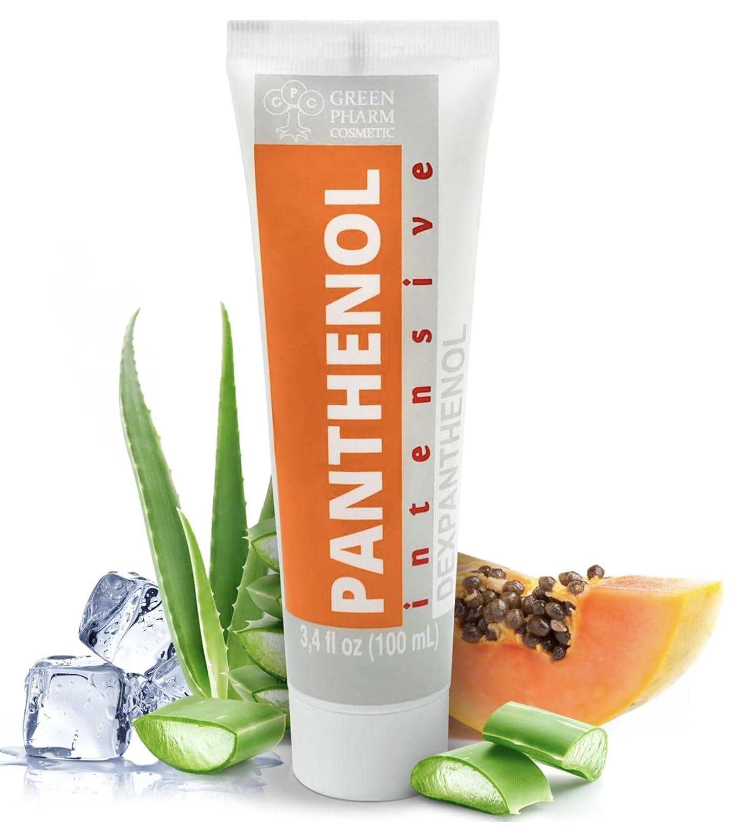 GPC Green Pharm Cosmetic panthenol-cream-bottle delivers rich hydration for all skin types.