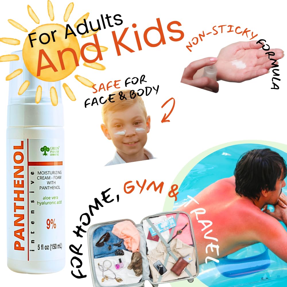 GPC panthenol foam spray aids baby rash relief with hydration