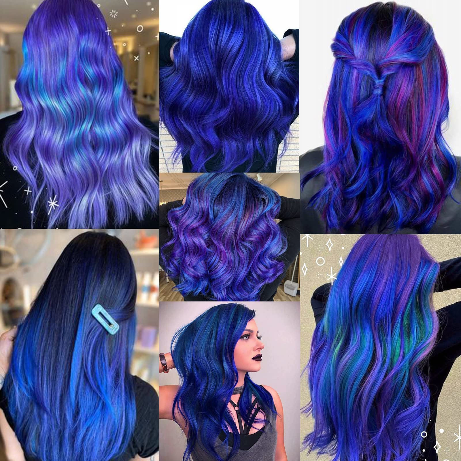 GPOVVIMX DIY blue extensions for customizable length and color.