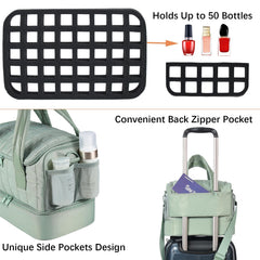 GR69N Nail Polish Organizer Case side pockets secure remover and small items during travel.