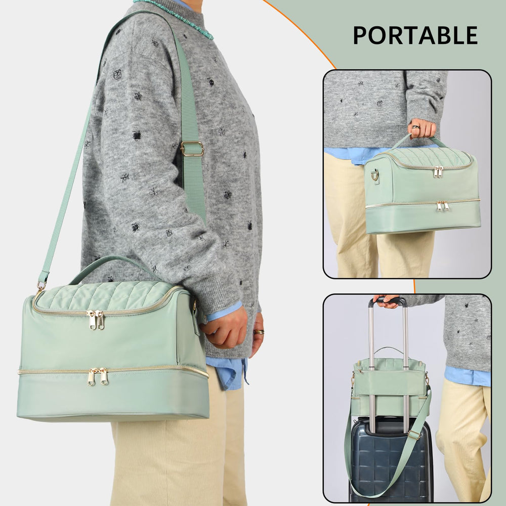 GR69N Nail Polish Organizer Case waterproof nylon exterior—durable for daily home use and trips.