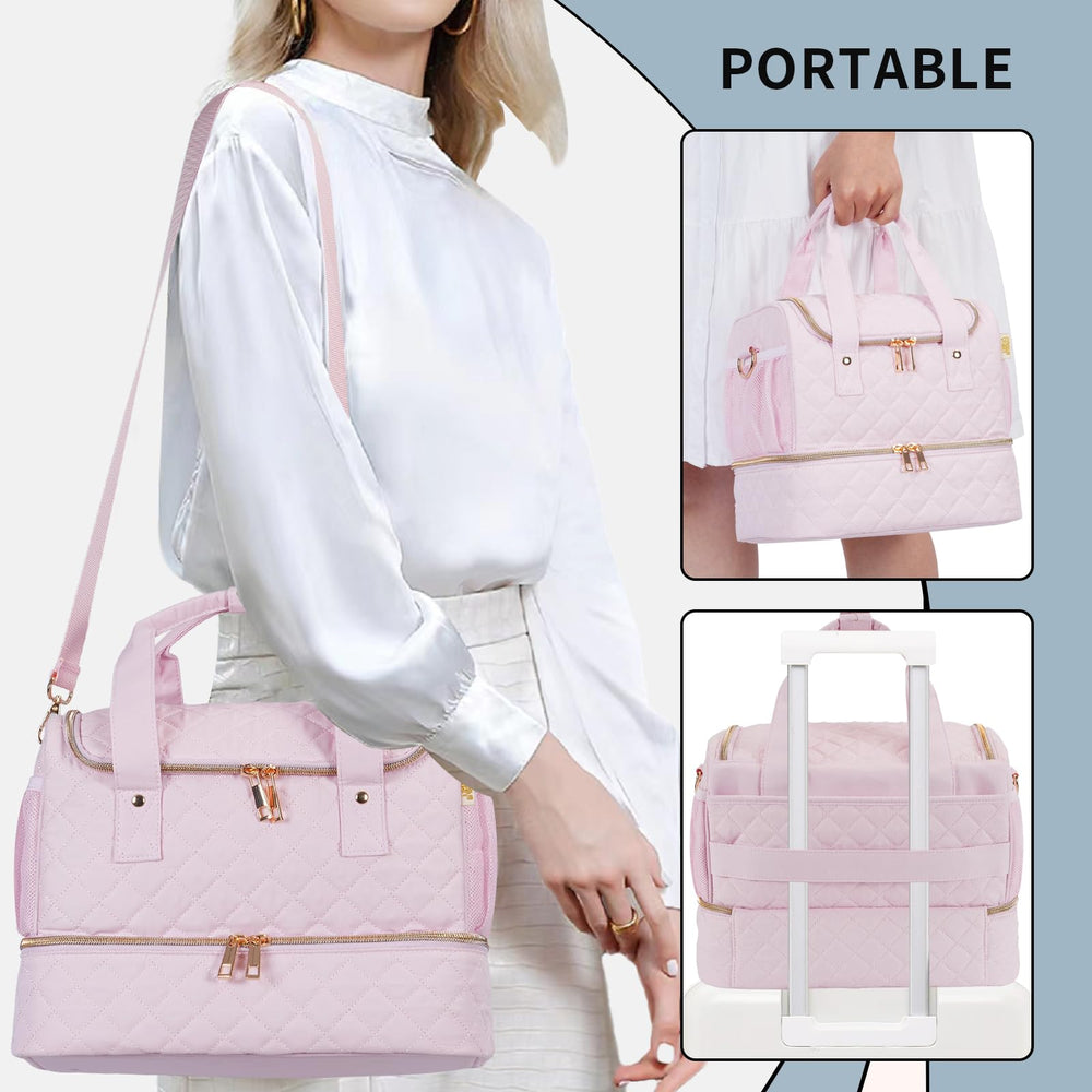 GR69N Nail Polish Organizer Case side pockets help prevent leaks and separate remover storage.