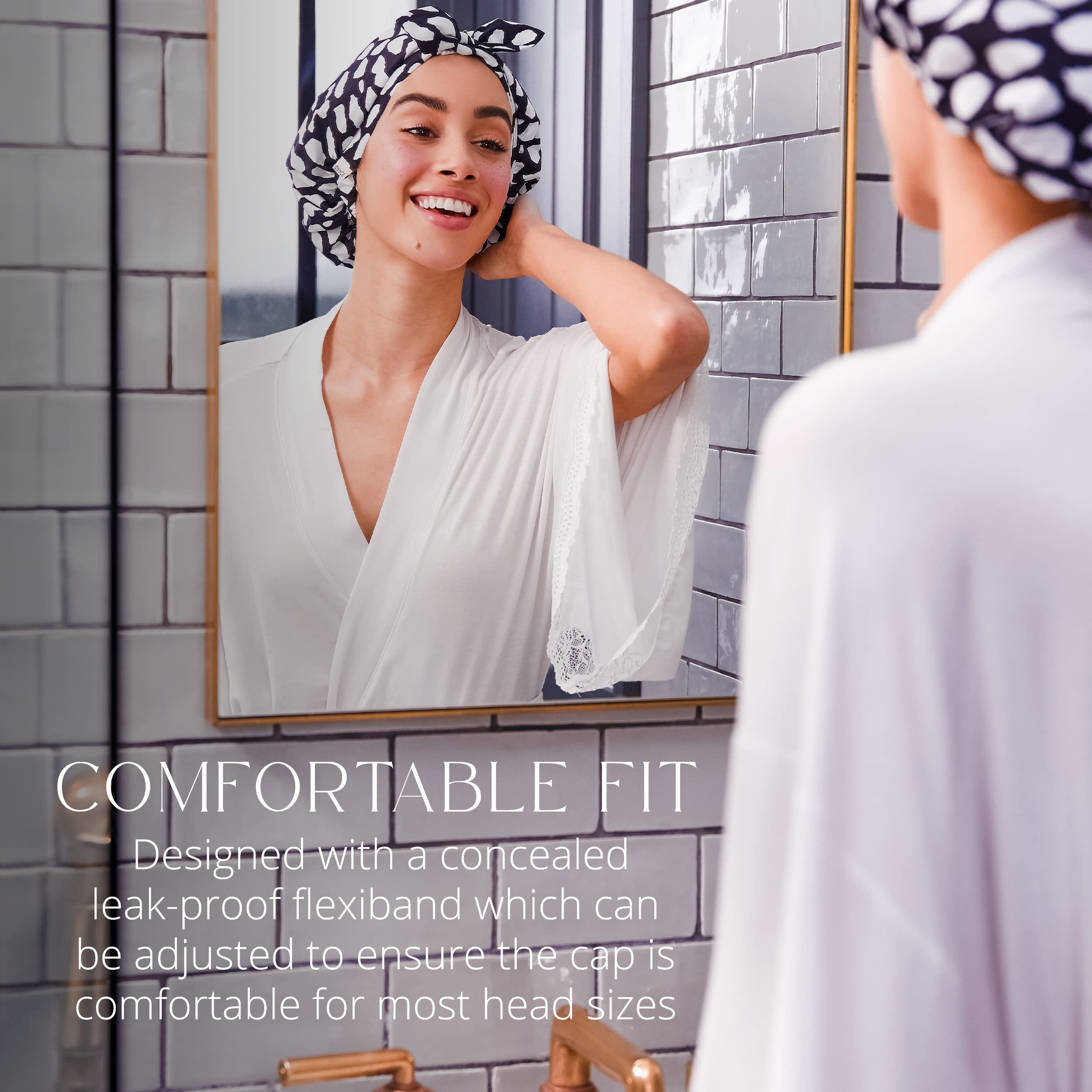 GRACE & COMPANY Casablanca shower cap gift-ready box showcases chic design