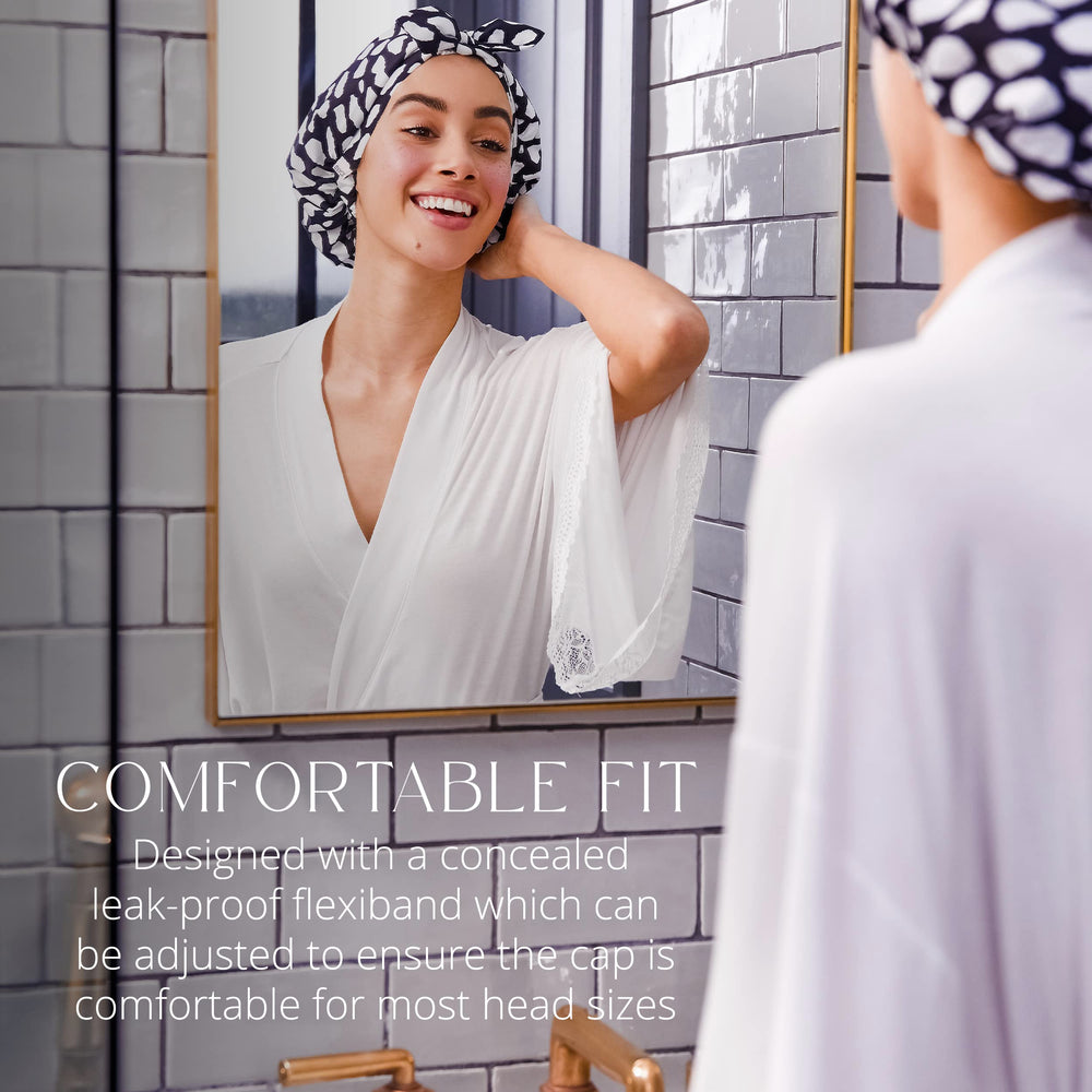 GRACE & COMPANY Casablanca shower cap gift-ready box showcases chic design