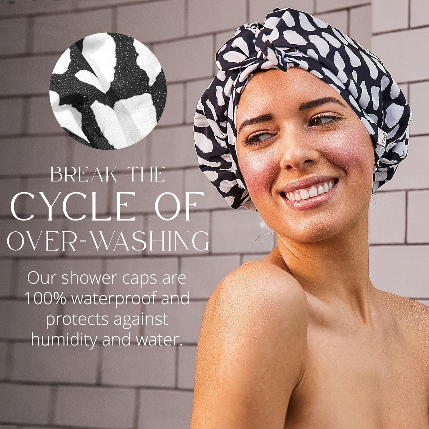 GRACE & COMPANY Casablanca packaging model—stylish product shown on wearer.