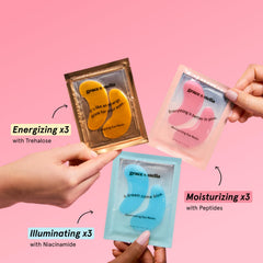 grace & stella close-up of hydrogel patch texture highlighting cooling and hydrating feel