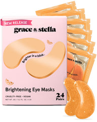 grace & stella front packaging showing bright orange eye patch box and benefits