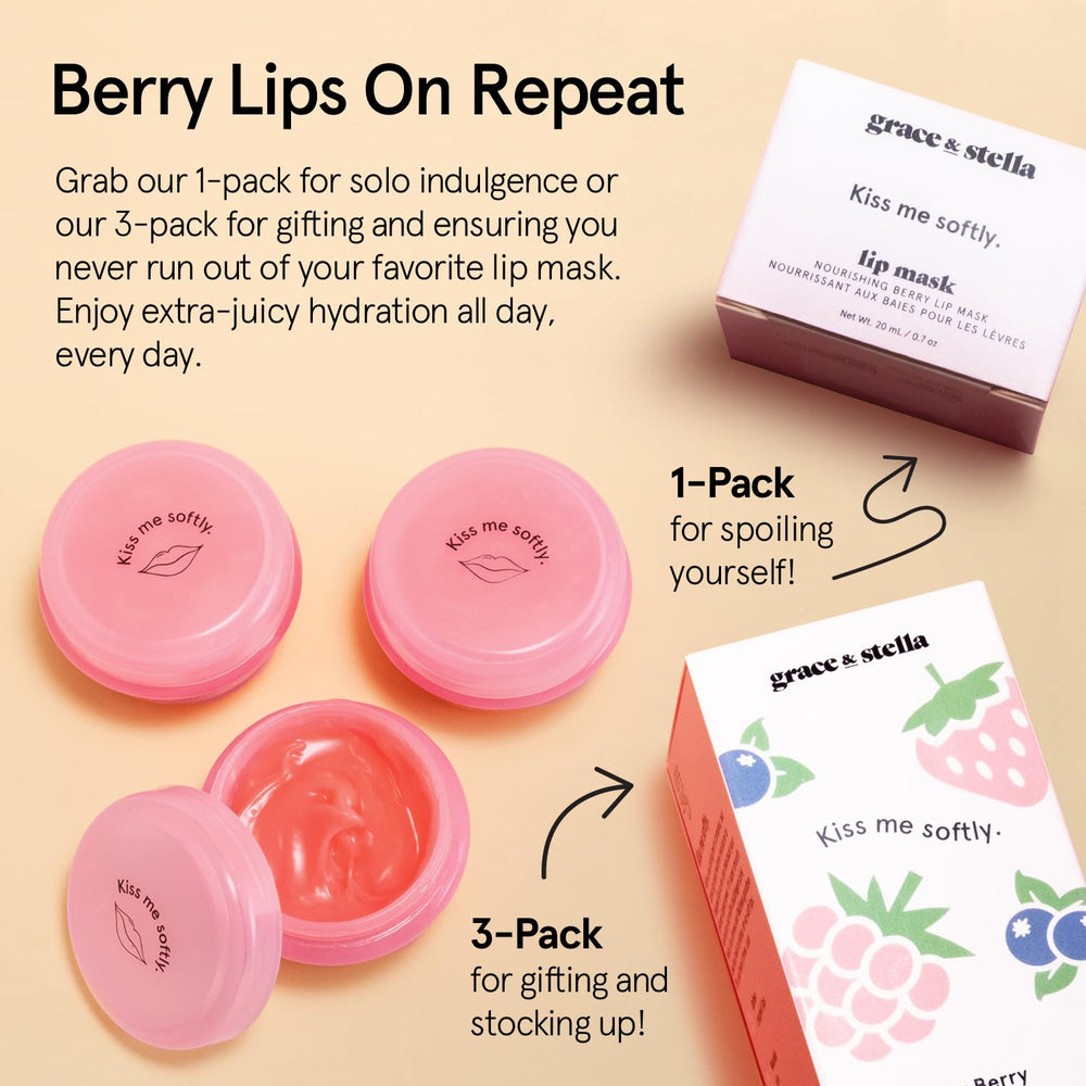 Grace & Stella berry lip balm with glossy pink finish