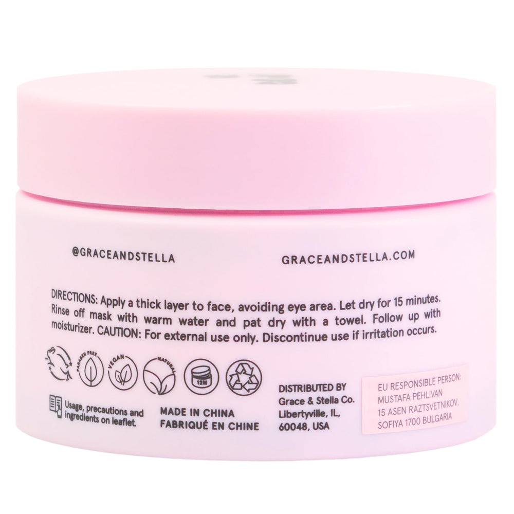Grace & Stella ingredients highlight vegan, sulfate-free formula for gentle cleansing and nourishment.